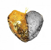 Подушка с паетками-антистрес желтая